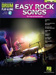 Drum Play Along #42 Easy Rock Songs Book with Online Audio Access cover